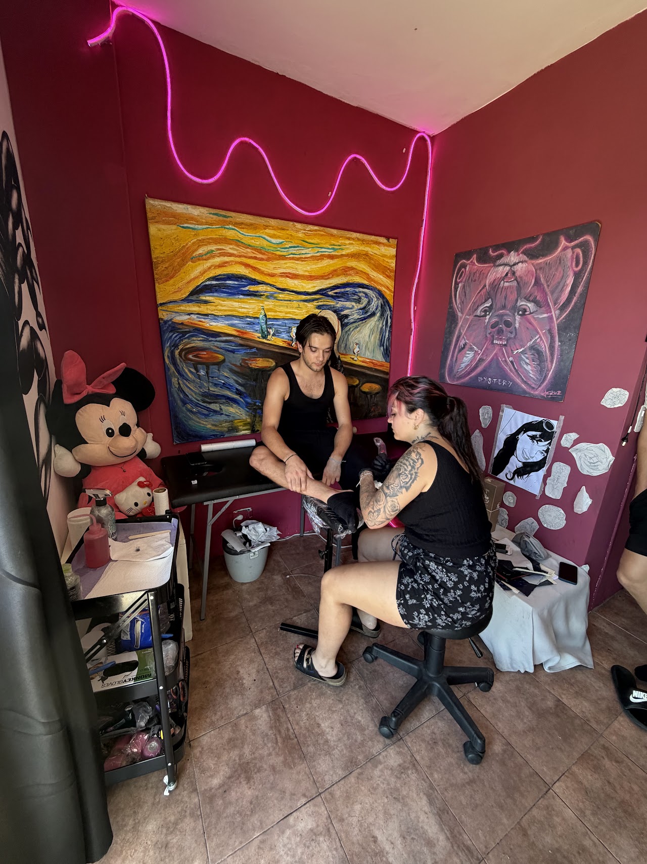 Interior del estudio Iamsophiart en Abasto, Buenos Aires